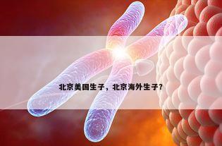 北京美国生子，北京海外生子？